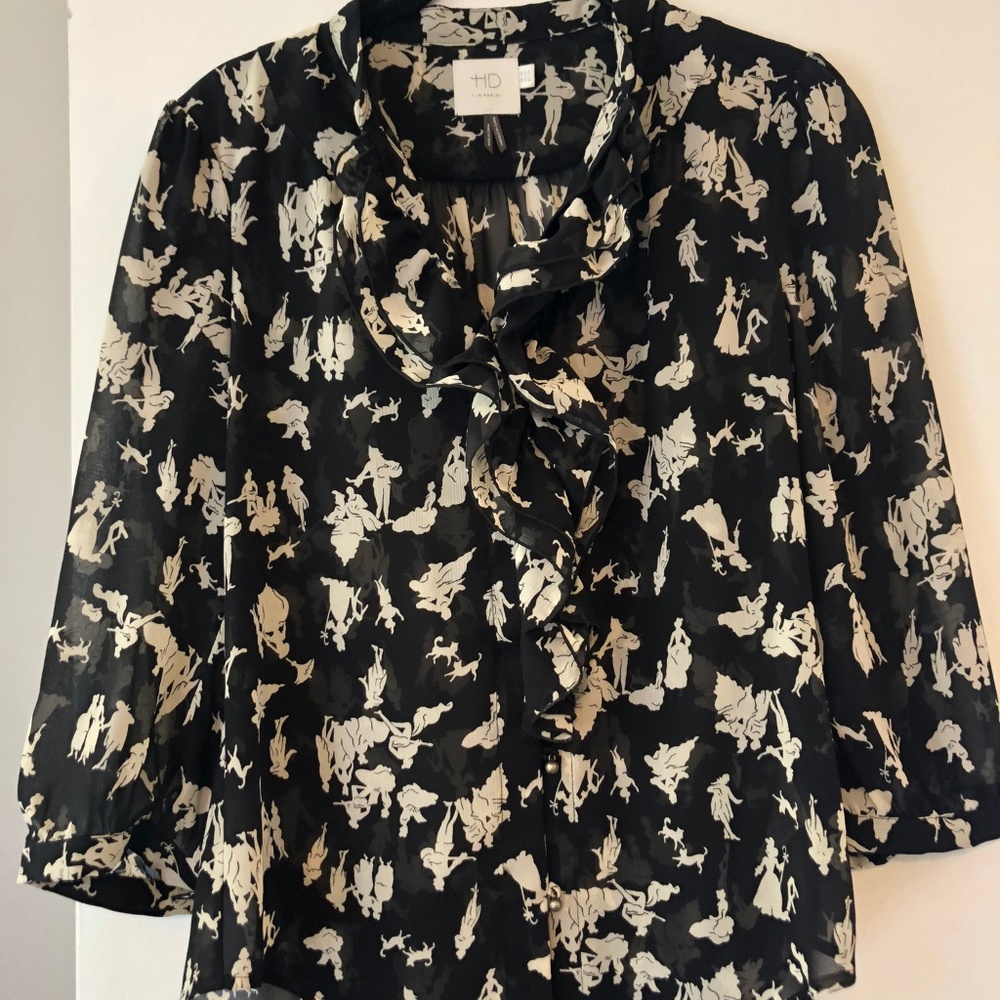 Anthropologie Ruffled Picea Top 18th C Ladies S2